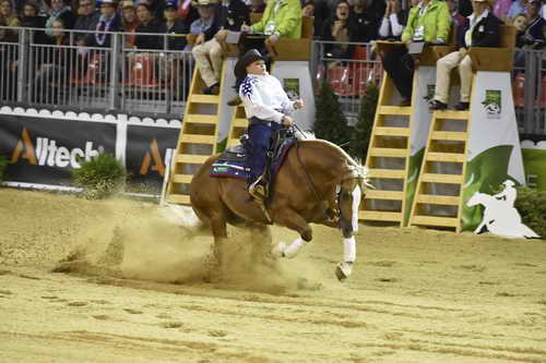 WEG-Reining-8-30-14-0000715-MandyMcCutcheon-YellowJersey-USA-DDeRosaPhoto