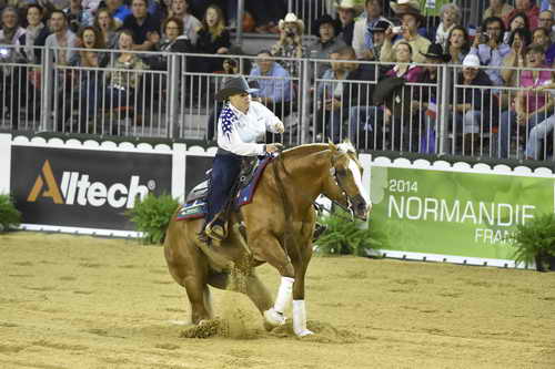 WEG-Reining-8-30-14-0000720-MandyMcCutcheon-YellowJersey-USA-DDeRosaPhoto